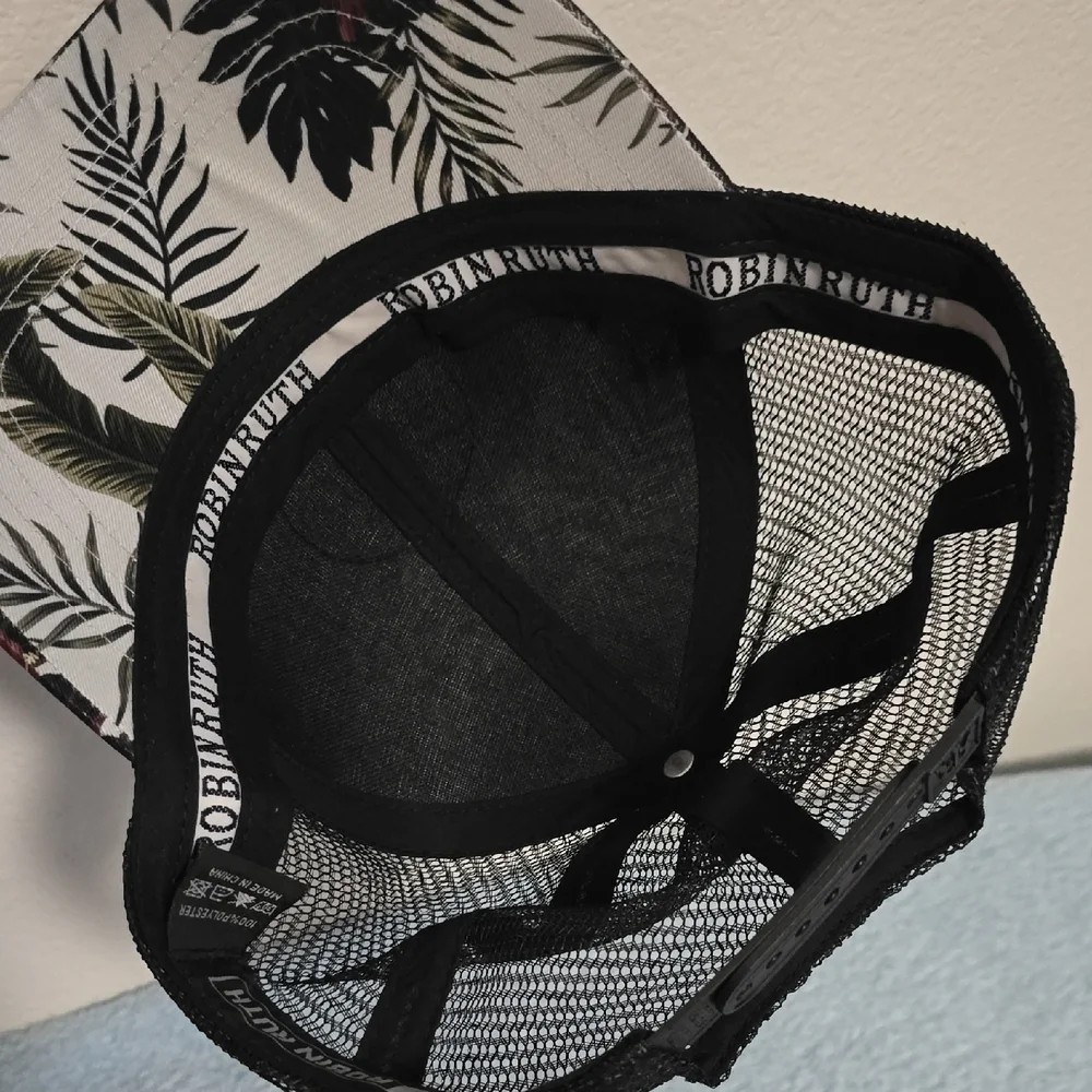 NWOT Unisex Robin Ruth Tropical Leaf Mesh Cap - Picture 2 of 8